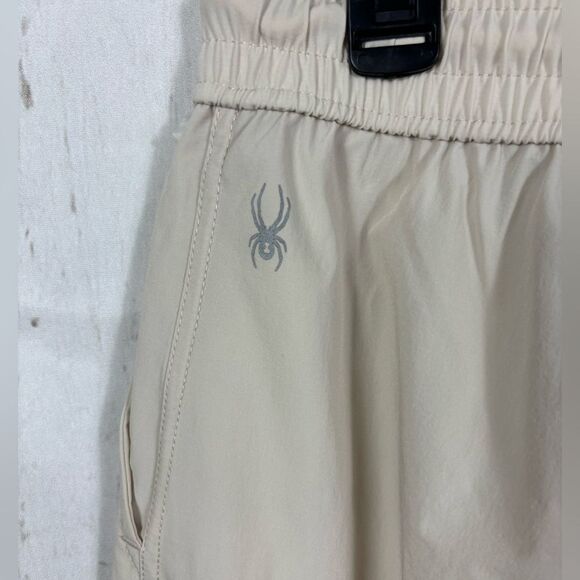 Spyder Active Jogger Pants Ivory Ecru High Waist Pockets Pull On Size M - Picture 7 of 12